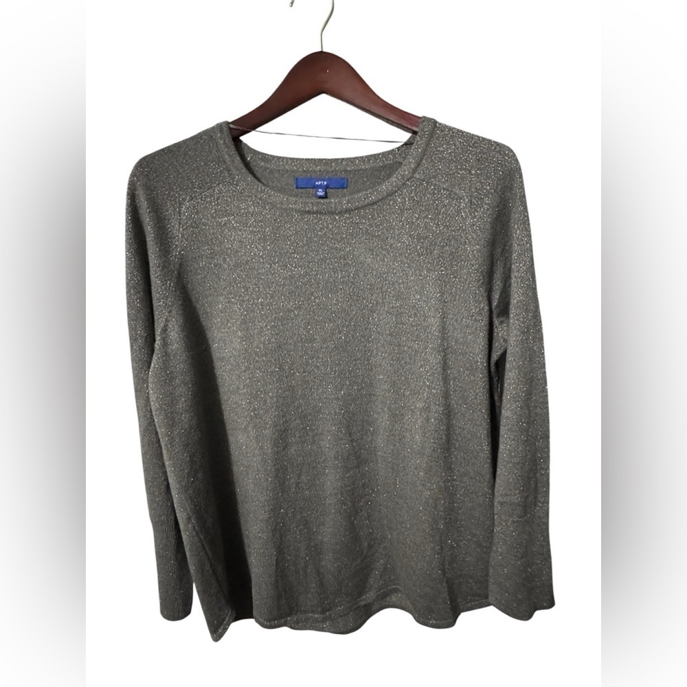 APT.9 Women Grey Sparkle Sweater Size XL